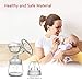 Electric Breast Pump - MOSFiATA Rechargeable Nursing Breastfeeding Pump with Massage Mode, LCD Smart Touch Screen, 3 Modes (9 Suction Levels Each) and Backflow Protector BPA Free