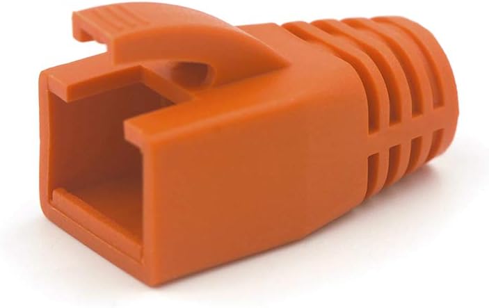VCE RJ45 Strain Relief Boots for Cat6A/Cat7 Network Plugs, 20-Pack Ethernet Connector Protection Cover in Orange - Image 4