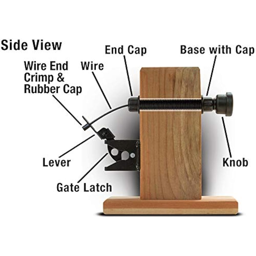 EZHT001 Gate Latch Pull Opener Black Adjustable From 2.25" To 5.5