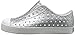 Native Shoes Unisex-Child Jefferson Junior-K Slip-On, Silver Bling/Shell White, J3 M US Little Kid
