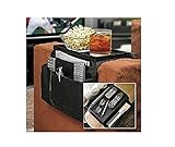 TV Remote Control Organizer Holder, Drapes Over Sofa Arm Best Quality Armrest Organizer-5 Pocket Organizer w/ Arm Rest Tray, Use for Remote Controls, Game Controller, Pens, Magazines,