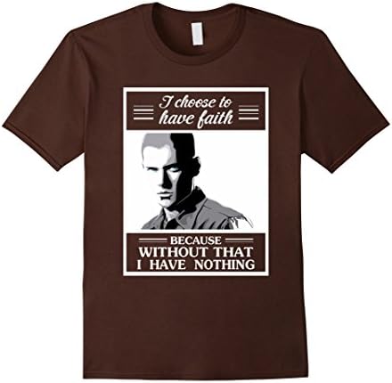 Men's I choose to have faith because without that i have nothing XL Brown