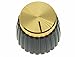 KAISH 10pcs Guitar AMP Amplifier Push on fit Knobs Black with Gold Aluminum Cap Top Fits 6mm diameter Pots Marshall Amplifiers