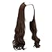 REECHO 24″ Long Curly Wavy Half Wig U-Shape 7 Clips for Women Dark Choclate Brownthumb 1
