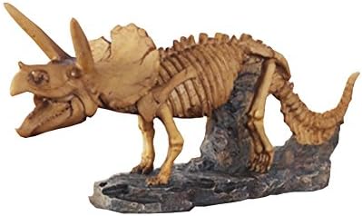Kenr Ain 3D Standing Triceratops Dinosaur Skeleton Fossil Figurines Vintage High End Personalized Decorations for Par and Club