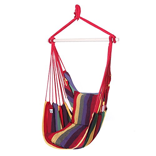 OnCloud Hanging Hammock Chair Porch Swing (Rainbow)
