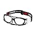 EverSport Protective Sports Goggles Safety Basketball Glasses for Adults with Adjustable Strap for Basketball Football Volleyball Hockey Rugby1601 (Black)