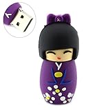 Cute Japanese Doll Design 8GB USB Flash Drive (Purple)