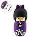Cute Japanese Doll Design 8GB USB Flash Drive (Purple)