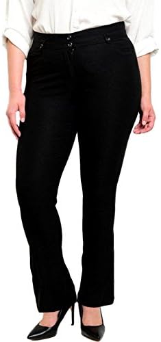 2LUV Plus Women's Straight Leg Dress Work Pants