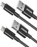 Anker 3.3ft Premium Nylon Lightning Cable [2-Pack], Apple MFi Certified for iPhone Chargers, iPhone Xs/XS Max/XR/X / 8/8 Plus / 7/7 Plus / 6/6 Plus / 5s, iPad Pro Air 2, and More(Black)