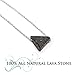 Essential Oil Diffuser & Aromatherapy Necklace | Triangle Lava Bead Jewelry | Stainless Steel Chain … (Silver Stainless Chain)