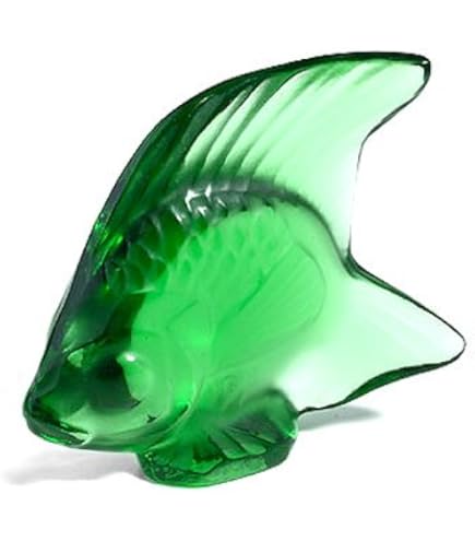 Amazon.com: Lalique Escultura de pescado turquesa pálido