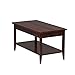 Laurent 39 in. Condo Apartment Coffee Table, Solid Wood with Shelf, Chocolate Cherry – Leick Home, 10503