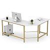 Tribesigns Modern L Shaped Desk, Corner Computer Office Desk PC Laptop Gaming Table Workstation for Home Office, White…