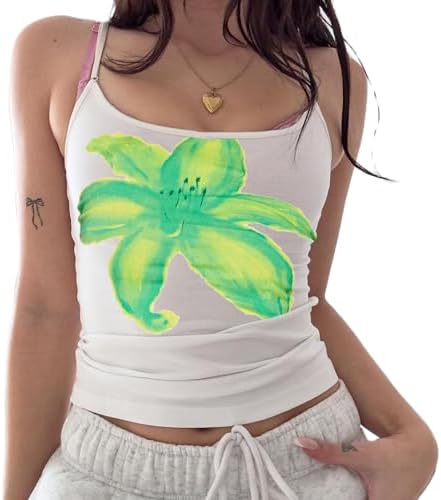 SOLY HUX Women's Summer Floral Camisole Tops Spaghetti Strap