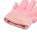 uxcell 1 Pair Elbow Gel Cover Sleeves Gloves Cracked Dry Skin Hand Care Soft Spa Moisturizing Exfoliating Stretchy Pink Gift Packs