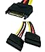 WAREHOUSEDEALS SATA ATA Power Y Splitter Cable Adapter 6-Inch M/F 15 Pin (2 Pack) - WDLLC