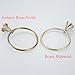 WINCASE Crystal Towel Ring, Black Hand Towel Holder, Bathroom Round Towel Hanger Racks Wall Mount (Antique Brass B)
