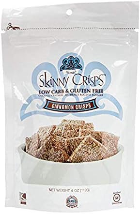 Skinny Crisps Cinnamon Gluten Free Crackers (Single 4oz Bag)