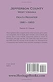 Front cover for the book Jefferson County, West Virginia, Death Records, 1881-1903 by Patricia B. Duncan