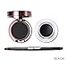 UCANBE 4 in 1 Black Brown Eyeliner Gel and Eyebrow Powder Makup Set Professional Water-proof Long Lasting Eye Liner Brow Kit with Double Ended Brush