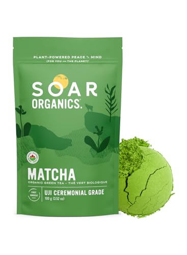 Soar Organics - Uji Ceremonial Grade Matcha Green Tea Powder - Authentic Japanese First Harvest (100g)