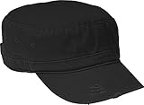 District Threads Distressed Military Hat>One size Black DT605