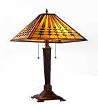 CHLOE Lighting CH33215MG16-TL2 Tiffany-style Mission 2-Light Table Lamp with 16-Inch Shade