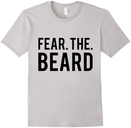 Men's Fear. The. Beard T-shirt XL Silver