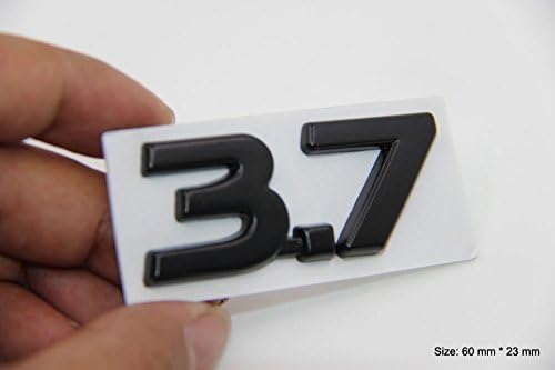 B146 3.7 Liter car Sticker 3D Emblem Badge Lettering car Sticker Black Tuning