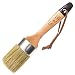 Professional Chalk & Wax Paint Brush for Furniture - Painting or Waxing - Dark & Clear Soft Wax - Milk Paint, Stencils, Home Decor - Round, Natural Pure Bristles by Tatler & Tatum