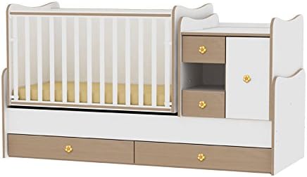 Lit Bebe Evolutif Combine Minimax 3en1 Lorelli Blanc Hetre Le Lit Bebe Se Transforme En Bureau Armoire Lit D Adolescent Lorelli Amazon Fr Bebes Puericulture
