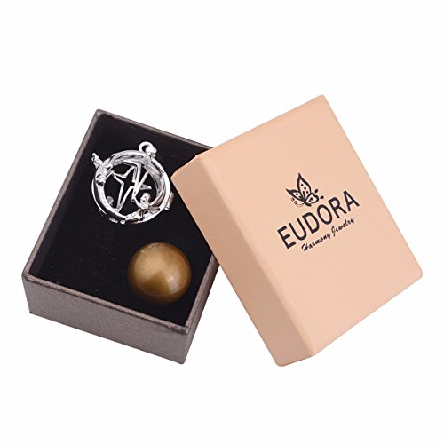 EUDORA Harmony Bola Moon Story Angel Chime Caller Chime Pendant 30 Inches Necklace Violet - Thumbnail 7