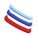 iJDMTOY Exact Fit ///M-Colored Grille Insert Trims For 2002-05 BMW E46 LCI 3 Series 4-Door Sedan 323i 325i 328i 330i, 2000-03 BMW E46 Pre-LCI 3 Series 2-Door Coupe 325ci 330ci and 2000-06 M3
