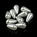 Linsoir Beads White Plastic Faux Pearl Teardrop Imitation Pearl Beads DIY Jewelry Supplier 8X15mm Pack of 100