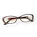 Cyxus Blue Light Filter Oval Brown Glasses, Anti Eyestrain Headache Classic Eyewear