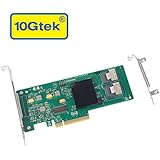 10Gtek Internal PCI Express SAS/SATA HBA RAID Controller Card, LSI SAS2008 Chip, 8-Port 6Gb/s, Same as LSI 9211-8I