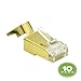 Mediabridge Cat7 Connector (Gold Shielded) - RJ45 Plug for Cat7 Ethernet Cable - 8P8C 50UM - 10 Pack (Part# 51P-C7-10PK )