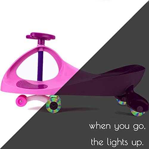 Ride on Toys for Wiggle Car Boys Girls 3 Year Old and Up with LED Light Up Wheels (Pink)