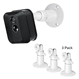 Metal Wall Mount for Blink XT2 Outdoor & Indoor Camera - Adjustable Indoor/Outdoor Security Metal Wall Mount - by Wasserstein (3 Pack, White)