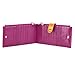 PEIUJIN Women's Genuine Wallet RFID Blocking Card Case Purse with Zipper Pocket (Purple)