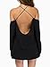 Choies Women's Halter Backless Cross Straps Loose Off Shoulder Shirt Blouse Top