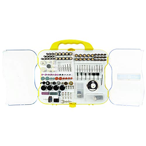 Longmate 300 PCS Rotary Tool Accessories Kit Universal Fitment for Easy Cutting, Carving, Grinding, Sanding and Polishing