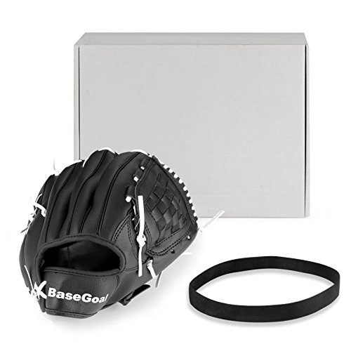 Baseball Glove, Soft Gamer Glove Series 11.5" for Kids Youth Training Black - Thumbnail 6