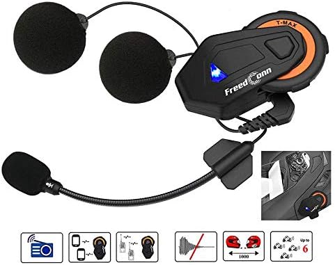 オートバイヘルメットブルートゥースヘッドセット Bluetooth防水10mコミュニケーションシステムfmラジオmp3プレーヤーサポート6