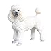 Zonstore Home Decor Dog Statue Standing Poodle Figurine,White