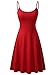 KIRA Women's Sleeveless Adjustable Strappy Flared Midi Skater Dress