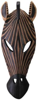 Smart Living Company Gifts & Decor Carved Wood African Tribal Zebra Mask Wall Plaque Decor, Multicolor