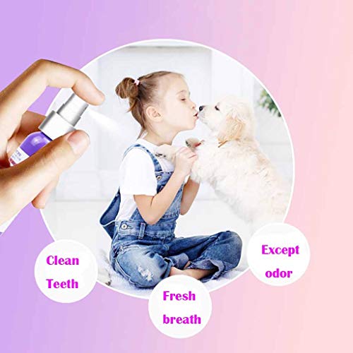 Jeeke Pet Teeth Breath Cleaning Freshener Dog Cat Dental Spray Care Cleaner Natural Tooth Cleaning Solution Fresh Breath (Multicolor)